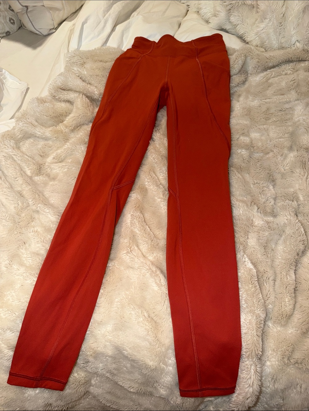 lululemon athletica Coral Red Performance Leggings